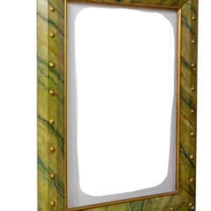 Espejo siglo XIX marmoleado y dorado