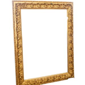 Espejo s XIX francés con hojas de estuco